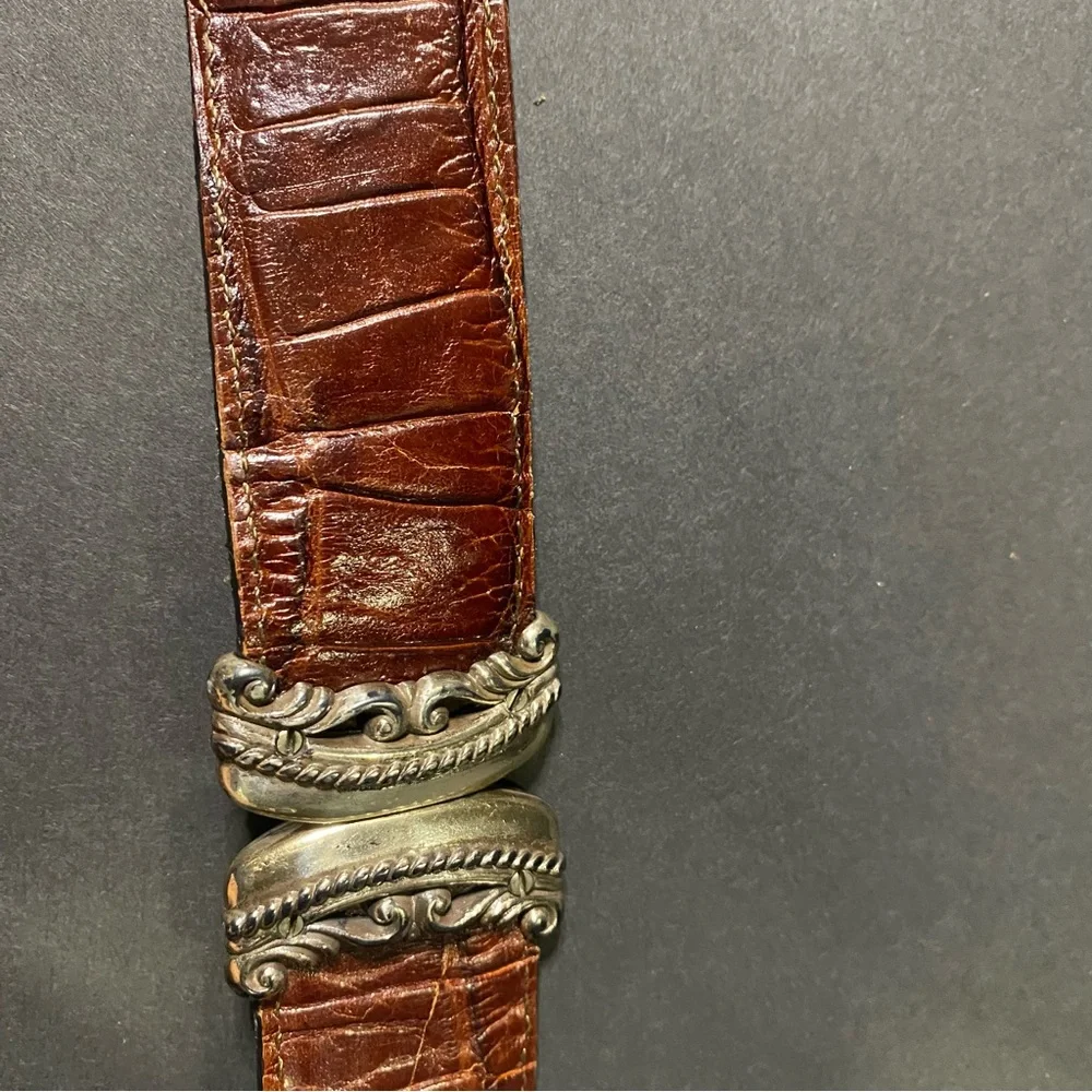Brighton Black and Brown Belt with Silver Buckle - Picture 5 of 9